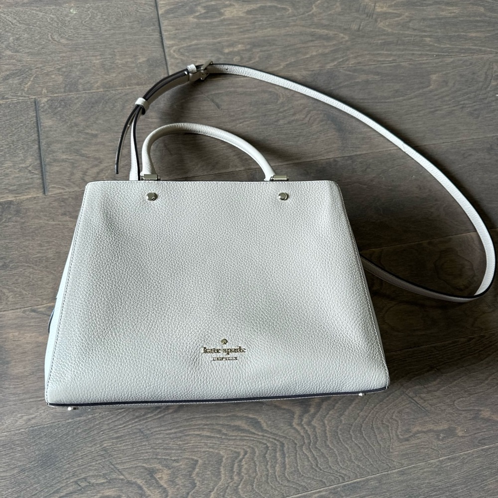 Kate Spade Capucino and ivory Leather Tote Bag